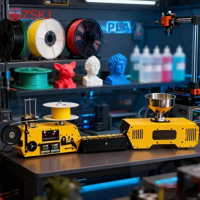 Ht400 extrusora de filamento 3d, máquina extrusora de filamento 3d, extrusora de consumíveis de impressão 3d de mesa, 1.75mm 2.85mm, bicos de 3mm