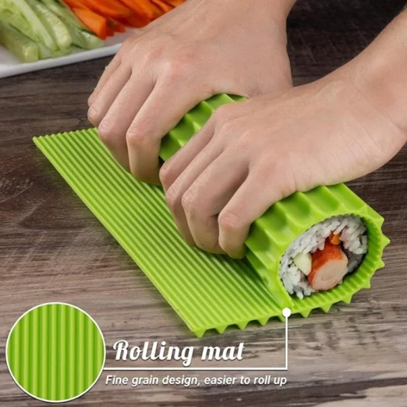 1pc sushi que faz a ferramenta sushi rolo esteira algas arroz e máquina de rolo vegetal diy casa sushi restaurante festa cozinha pequena ferramenta - Image 2