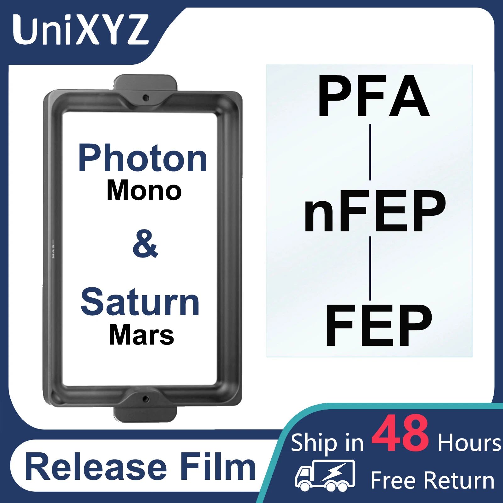 Filme de liberação nFEP PFA para Anycubic Photon Mono Elegoo Saturn 2 3 4 8,9/9,25/6 Polegada Resina UV Impressoras 3D Filme de forro de liberação FEP