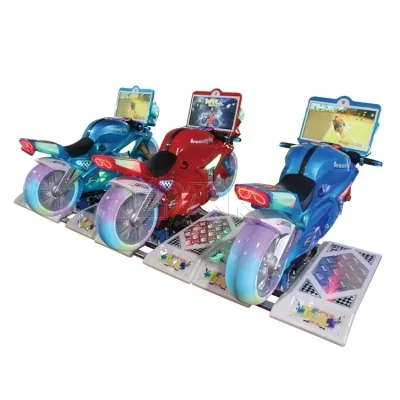 Simulador transfronteiriço operado por moeda, videogame de arcada, carro de corrida 3d, motocicleta, passeios de kiddies para venda
