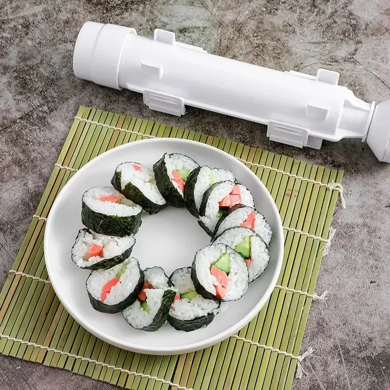 Diy cilindro sushi que faz a máquina rápida sushi bazooka japonês enrolado arroz carne molde bola de arroz cozinha bento acessórios - Image 2