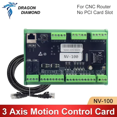 CNC Router Carving Machine, 3 Axis Motion Control Card, Publicidade Madeira, Pedra, Metal, Corte Sistema Controlador, NV-100, Novo