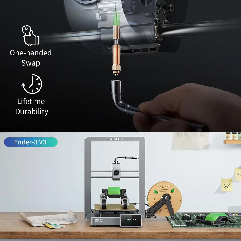 Creality k1c/k1 se impressora 3d "unicórnio" kit de bocal de troca rápida 4 peças de liga de aço endurecido para creality ender 3 v3/v3 plus - Image 3