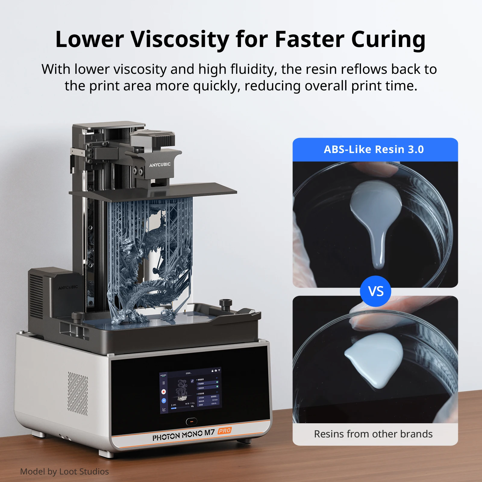 Anycúbico resina tipo abs 3.0 para impressora 3d lcd altamente resiliente maior precisão com taxa de encolhimento menor odor mínimo mono 4 - Image 6