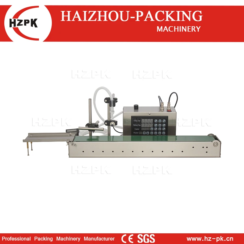 HZPK-Máquina de enchimento elétrica do óleo do tampo da mesa, controle digital, volume pequeno, garrafa plástica, água, cosmético, líquido, óleo, com transporte, auto - Image 6