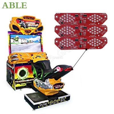 Racing Motor Driving Game Simulator para crianças, Arcade Super Bike 2 Kit, painel de luz da cauda, peças de máquinas, FF