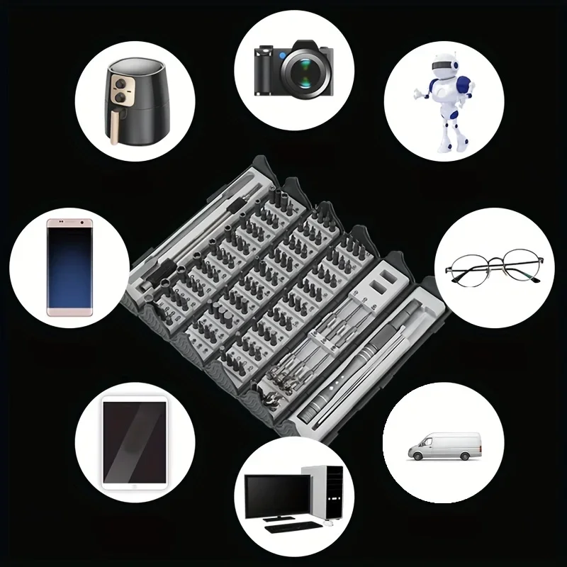 Precision Screwdriver Set for Men, Professional Magnetic Repair Tool Kit, computador, câmera, celular, iPhone, Etc., Presente, 128 em 1 - Image 6