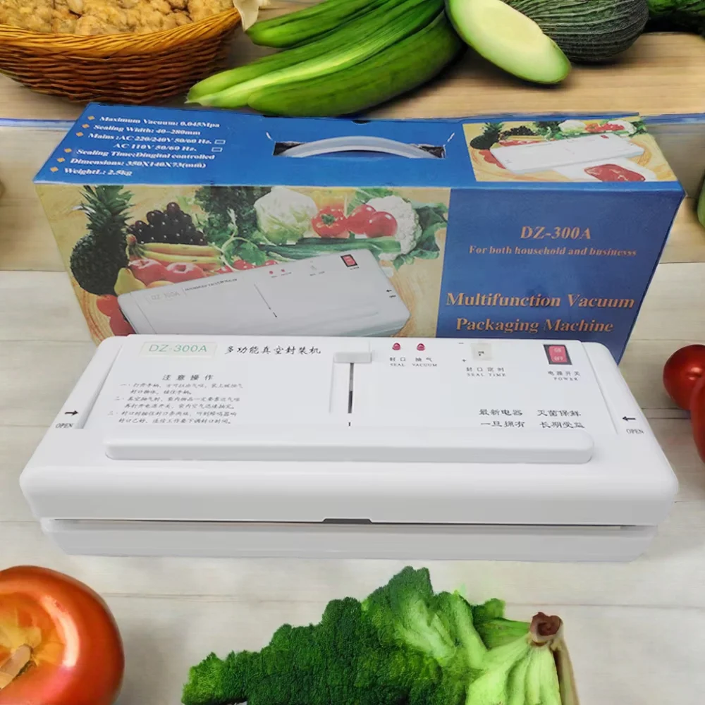 Nova máquina elétrica comercial doméstica seladora a vácuo de alimentos usada para embalagem de produtos secos equipamentos de vedação de cozinha 220v