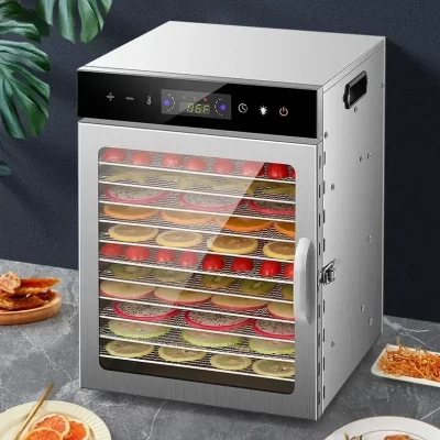 Desidratador de alimentos para casa, frutas, temperatura digital, secador de ar, vegetais, carne, materiais medicinais, desidratador comercial inteligente de alimentos