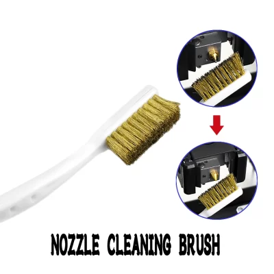1/2/3 pçs fio de cobre bocal escova de dentes para acessórios impressora 3d ender 3 cr10 mk8 e3d extrusora ferramenta limpeza alça escova cobre