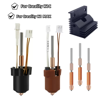 Para creality k1c bocal k1 max hotend kit bocal de aço endurecido troca rápida tudo-em-um quebra de calor bimetálico de alto fluxo