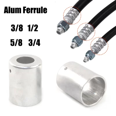 Luva de encaixe de junta de tubo de virolas de alumínio 16mm 20mm 24mm 26mm diâmetro do furo. Mangas de crimpagem para mangueira A/C de carro R12 R134a 40 unidades-pacote