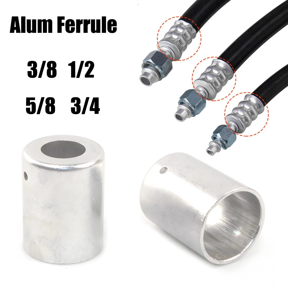 Luva de encaixe de junta de tubo de virolas de alumínio 16mm 20mm 24mm 26mm diâmetro do furo. Mangas de crimpagem para mangueira A/C de carro R12 R134a 40 unidades-pacote