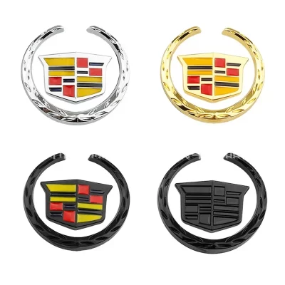 Adesivos redondos para janela lateral de carro, decalques redondos para cadillac escalade cts dts sts xts ats bls sls deville ct5 ct6 xt5 xt6, 1 peça