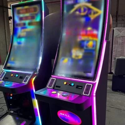 Máquina de habilidades de diversões, jogo de fusão, armário de jogos de metal vertical