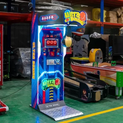Máquina de medição de força de boxe de código de varredura de moeda de jogo eletromecânico City Longquan de videogame em grande escala
