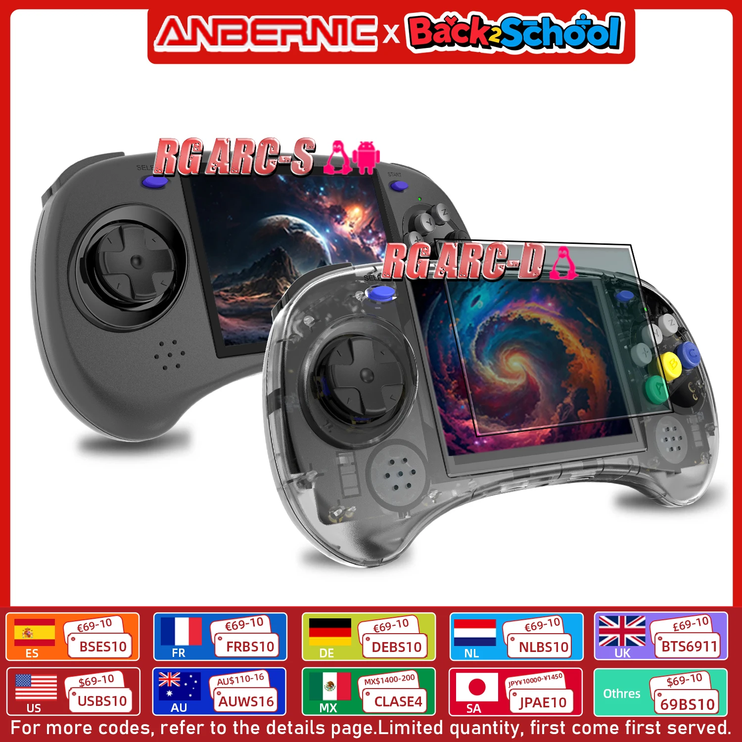 Anbernic rg arco retro jogos rk3566 4.0 polegadas 640*480 console de jogo portátil emulador linux sistema android 3500mah presentes das crianças