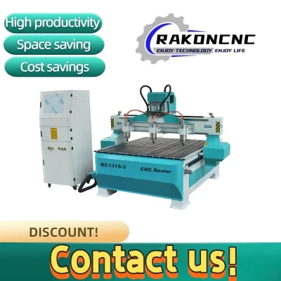 Máquina roteadora CNC 1325 com multibrocha, máquina de corte de 3 eixos para esculpir madeira, metal, acrílico, MDF