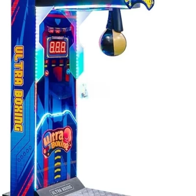 Grande máquina de boxe, videogame, cidade, máquina de jogos