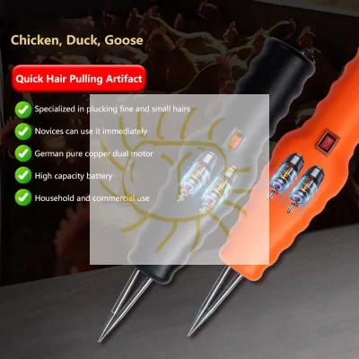 1 pçs extrator de pêlos de frango e pato elétrico comercial máquina de remoção de pêlos de aves extrator de cabelo elétrico portátil