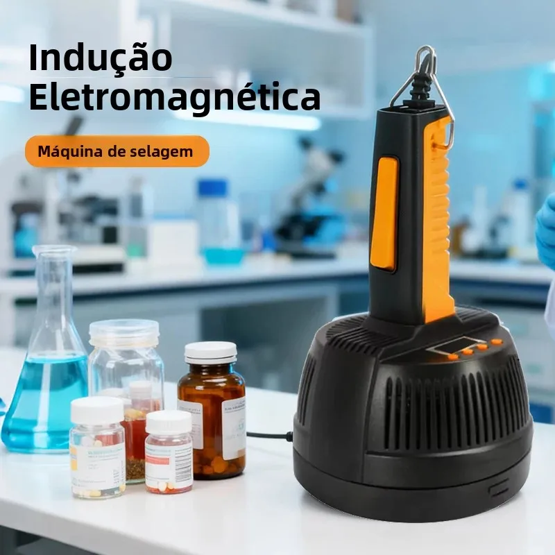 Selador de garrafas de indução eletromagnética 220V Máquina de selagem de tampa Selador de indução automático para garrafas de plástico e vidro