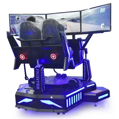Simulador de condução real 9d vr máquina simulador de corrida seis eixos três tela jogo de carro de corrida operado por moedas