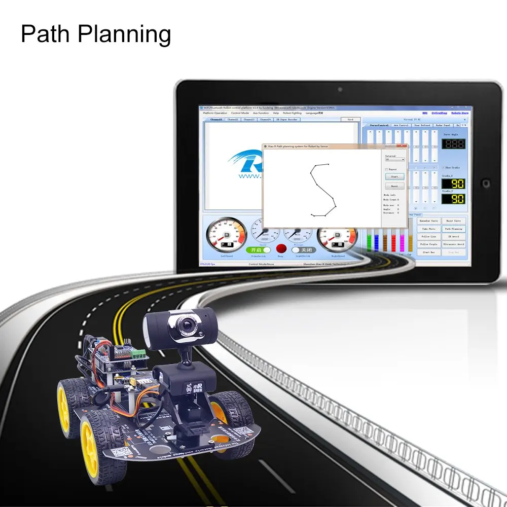 Xiaomi-Geek DS WiFi Smart Robot Car Kit para Arduino UNO R3, Controle Remoto Câmera HD, FPV Robótica Aprendizagem e Brinquedo Eletrônico - Image 4