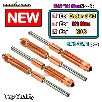 Para creality k1c bocal tudo-em-um aço endurecido titânio alto fluxo atualizado k1c k1 max bocal 0.2/0.4/0.6/0.8mm para ender3 v3