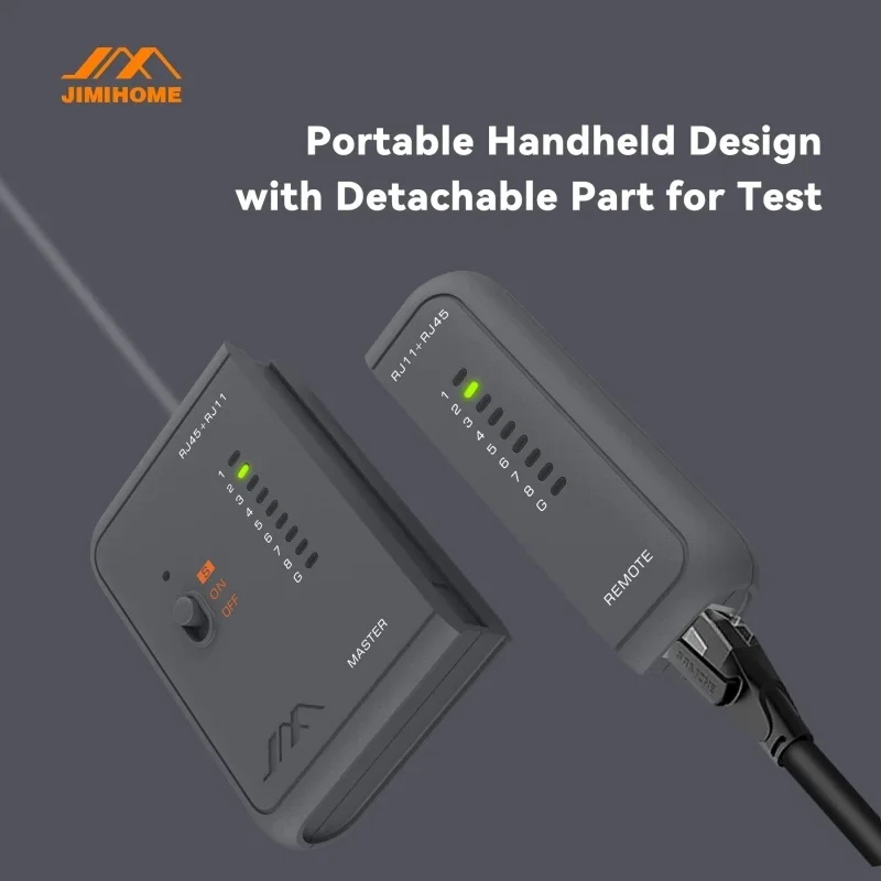 Jimihome tudo-em-um catraca modular crimper led luz testador de cabo de rede conectores rj45 conjunto de ferramentas de serviço de rede doméstica - Image 4