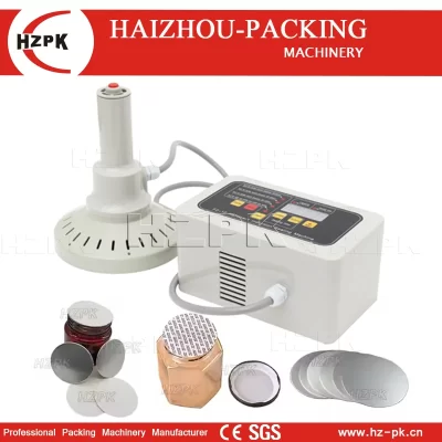 Hzpk selador de indução eletromagnética portátil F2-12 garrafa de vidro e plástico máquina de selagem de tampa de folha de alumínio 20-120mm