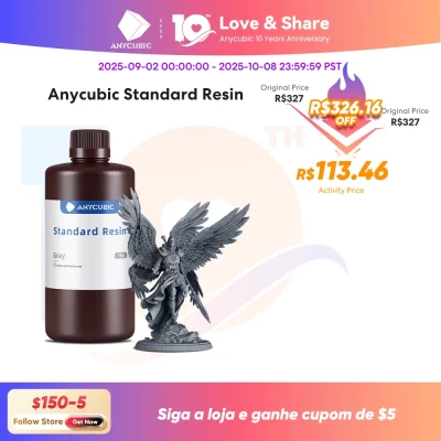 Resina UV ANYCUBIC 405nm para impressora 3D Photon Mono 4 Resina de impressão 3D LCD Resina sensível a UV para impressora 3D 1kg