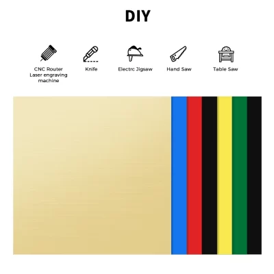 Placa abs de duas cores, 300x300x1.3mm, para gravador cnc, faça você mesmo, chaveiro, placa de porta para máquina de gravação a laser, twotrees