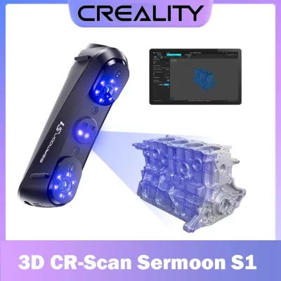 Creality Sermoon S1 3D Scanner 34 + 7 + 1 Linha Laser Azul/NIR Alta Precisão 90FPS Velocidade Anti-Shake Rastreamento Scanner Para Scan Brigde