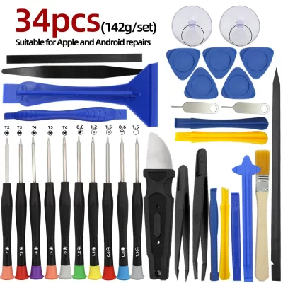 Conjunto de chave de fenda de precisão para telefones celulares, laptops, tablets e computadores, adequado para pequenas manutenção e desmontagem