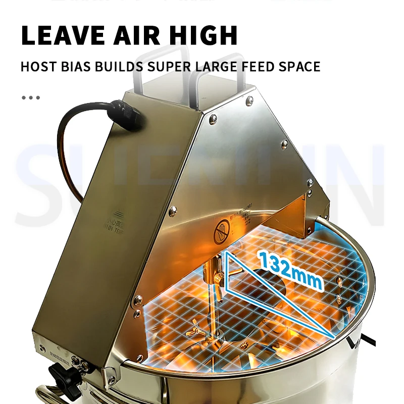 Agitador de alimentos pote 10l máquina de fritar alimentos geléia molho mistura wok 220v máquina de fritar automática com iluminação - Image 4