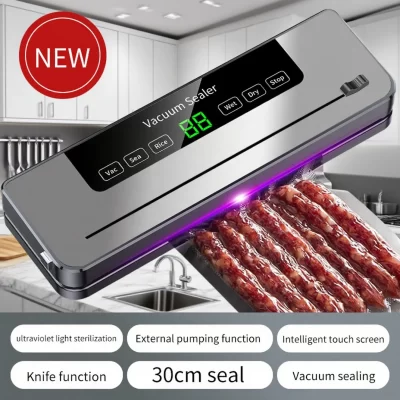 Máquina seladora a vácuo elétrica, embalagem de alimentos secos/úmidos, sacos de vedação a vácuo, armazenamento de alimentos, máquina de embalagem a vácuo para cozinha