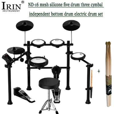 Conjunto de bateria elétrica para iniciantes, kit de bateria eletrônica portátil com função midi bluetooth inclui fones de ouvido e baquetas