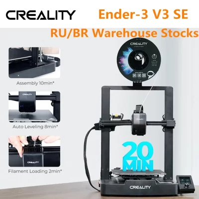 Creality Ender-3 v3 se impressora 3d original, extrusora sprite de nivelamento automático, eixo z duplo, pc, mola de aço 250 mm/s, impressão rápida