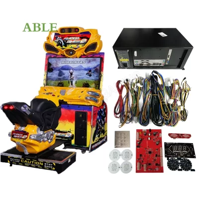 F & F-Arcade Super Bike 2 Corrida de Motocicletas Rápida, DIY Kit Completo, Jogo de Condução, Simulador de Tabuleiro, Crianças Racing Game Machine