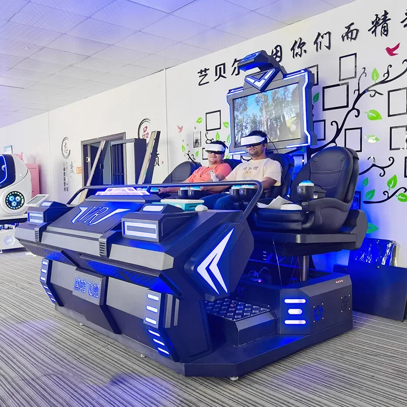 Grande 9DVR para quatro pessoas, nave espacial escura, realidade virtual VR, carro de inicialização, salão de experiência, cinema dinâmico, diversão - Image 3