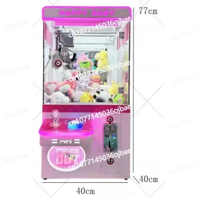 Mini máquina de boneca com clipe transparente, pequena casa para crianças operada por moedas de internet, máquina de presente