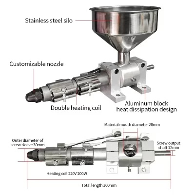 Máquina extrusora de plástico de parafuso único de mesa pequena, mini máquina de moldagem por injeção de laboratório 220v para linha de impressão 3d pp pe
