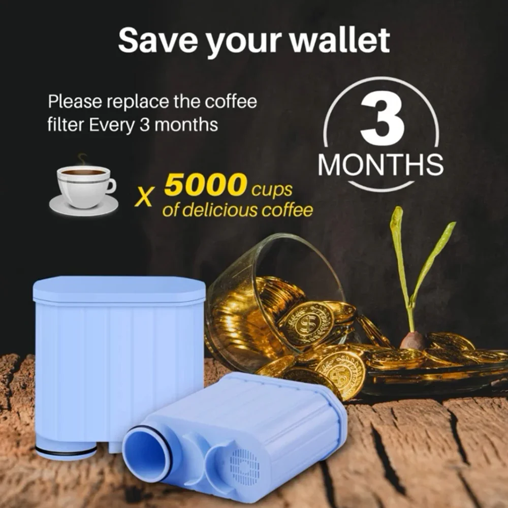 Atualização do filtro de água da máquina de café Saeco para AquaClean Series CA6903 10 00 47 Cartucho anti-escala de alta eficiência - Image 2