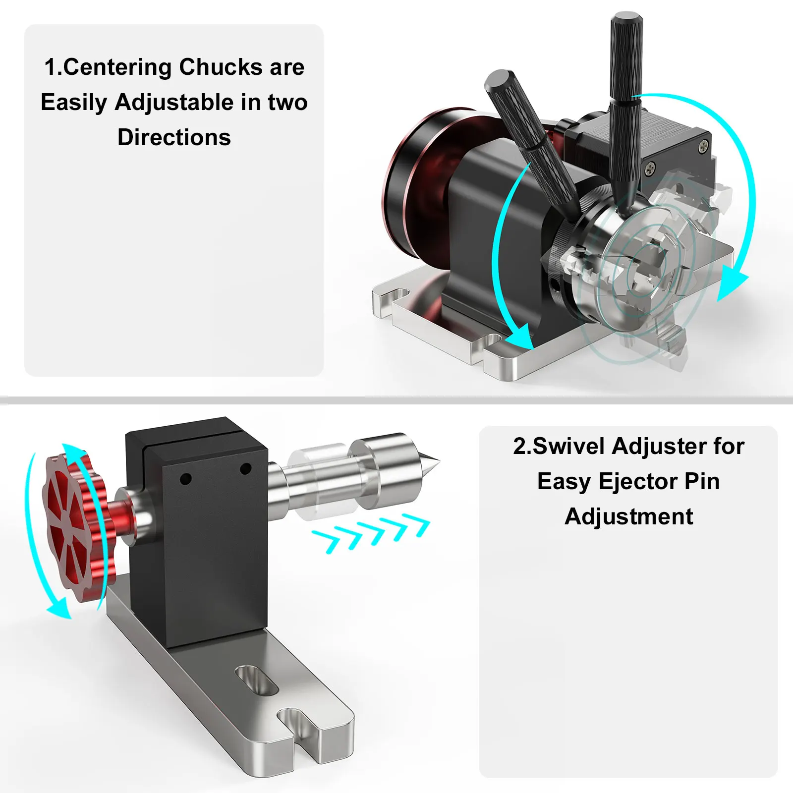 Twotrees kit de módulo rotativo cnc de 4o eixo para rolo rotativo ttc450/ttc 450 pro para gravura de latas de objetos cilíndricos - Image 3