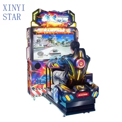 Equipamento de treinamento em grande escala, máquina de jogo de simulação de corrida de jogador único, equipamento de entretenimento para sala de diversões de motocicleta,