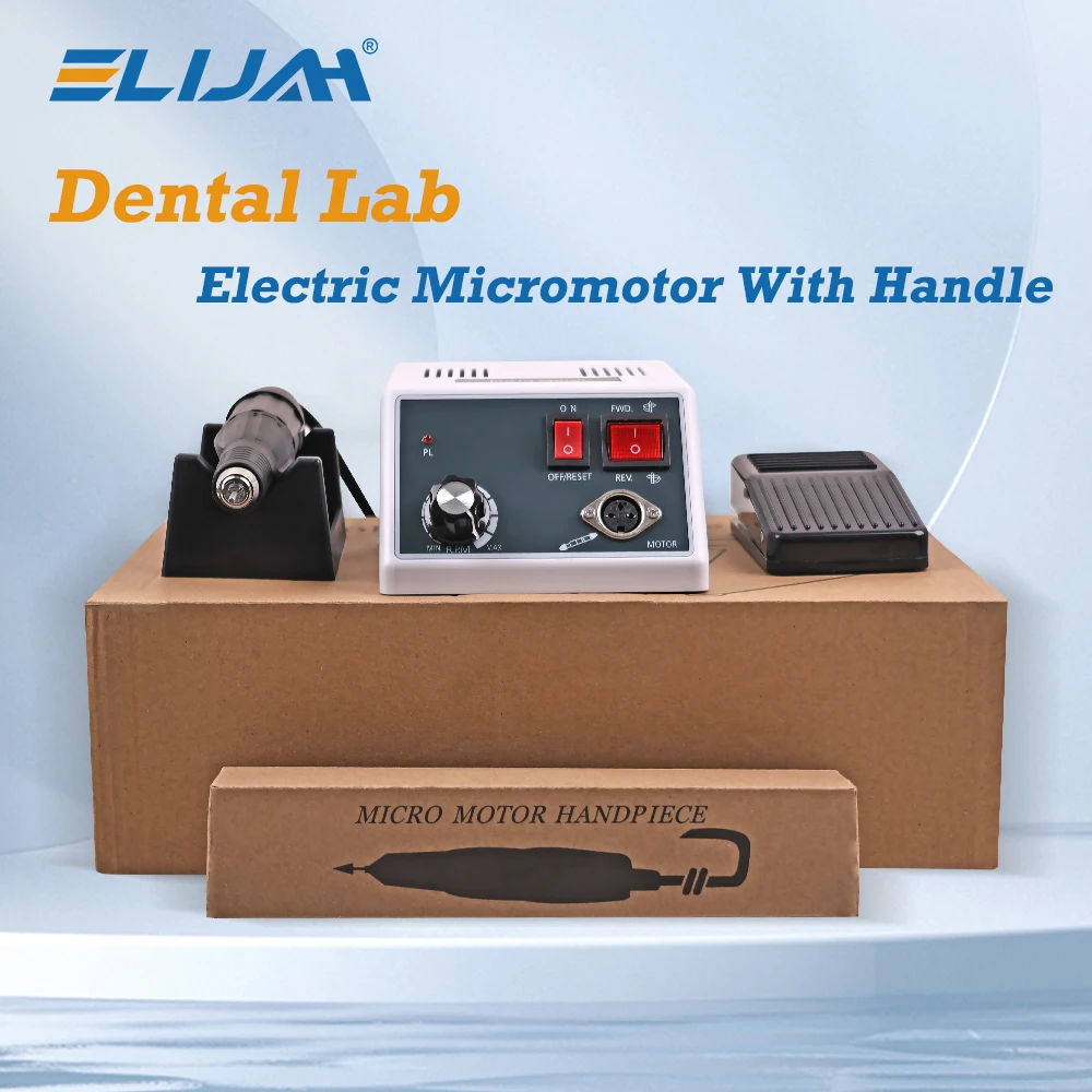 ELIJAH 35000 RPM Micromotor do tipo E da máquina de polimento para a ferramenta de manicure da moladora da alça do equipamento de polimento da dentura