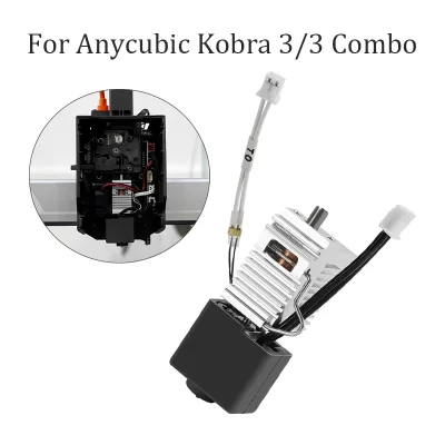Para anycubic kobra 3 combo hotend com bocal de quebra de calor termistor bloco aquecedor de garganta para anycubic kobra3 cabeça de impressão extremidade quente