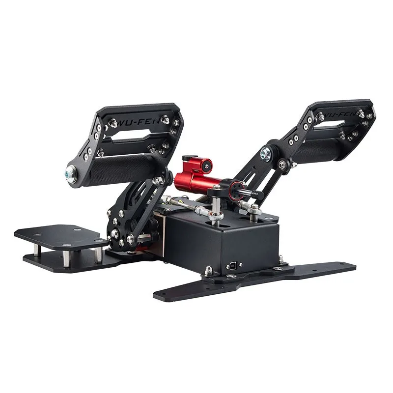 Simplayer Raptor Amortecedor Pedais de leme de vôo Simulador de voo Pedais de leme padrão com sensor Hall de 3 eixos - Image 4