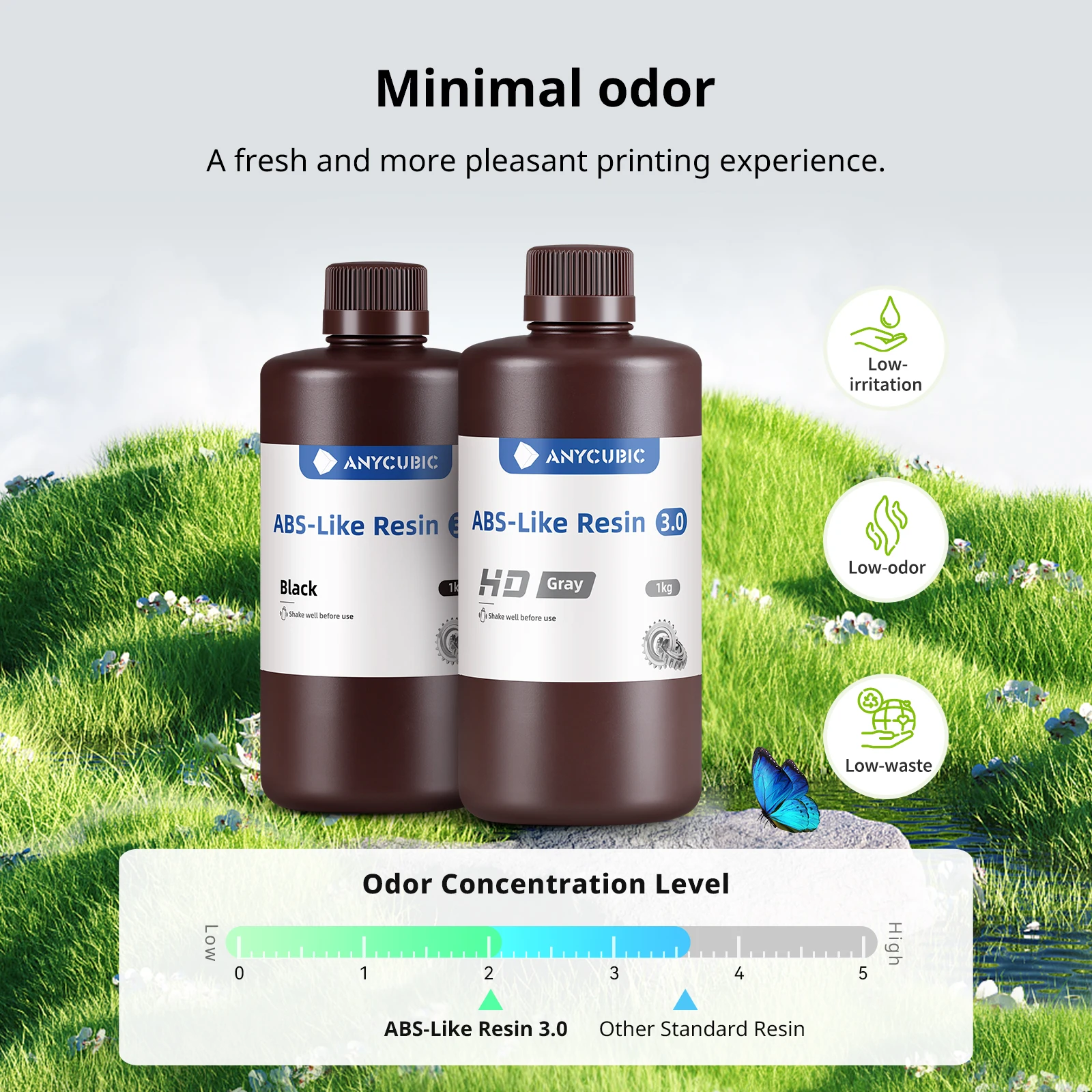 Anycúbico resina tipo abs 3.0 para impressora 3d lcd altamente resiliente maior precisão com taxa de encolhimento menor odor mínimo mono 4 - Image 5