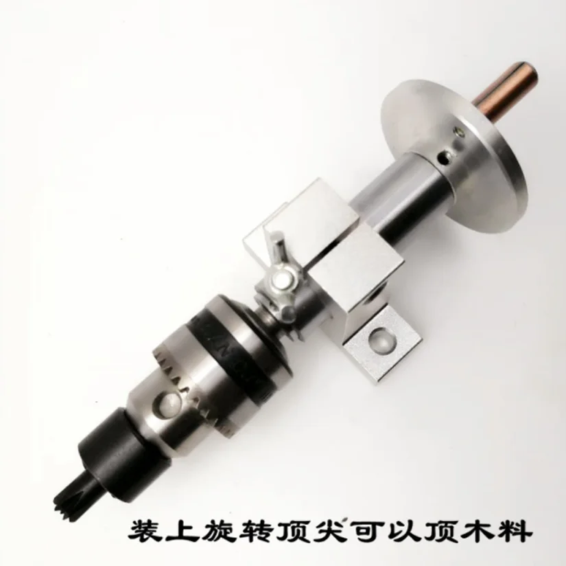 Contropunta de perfuração multifuncional, centro vivo de metal prateado com garra para mini máquina de torno, centro giratório, acessórios diy - Image 2